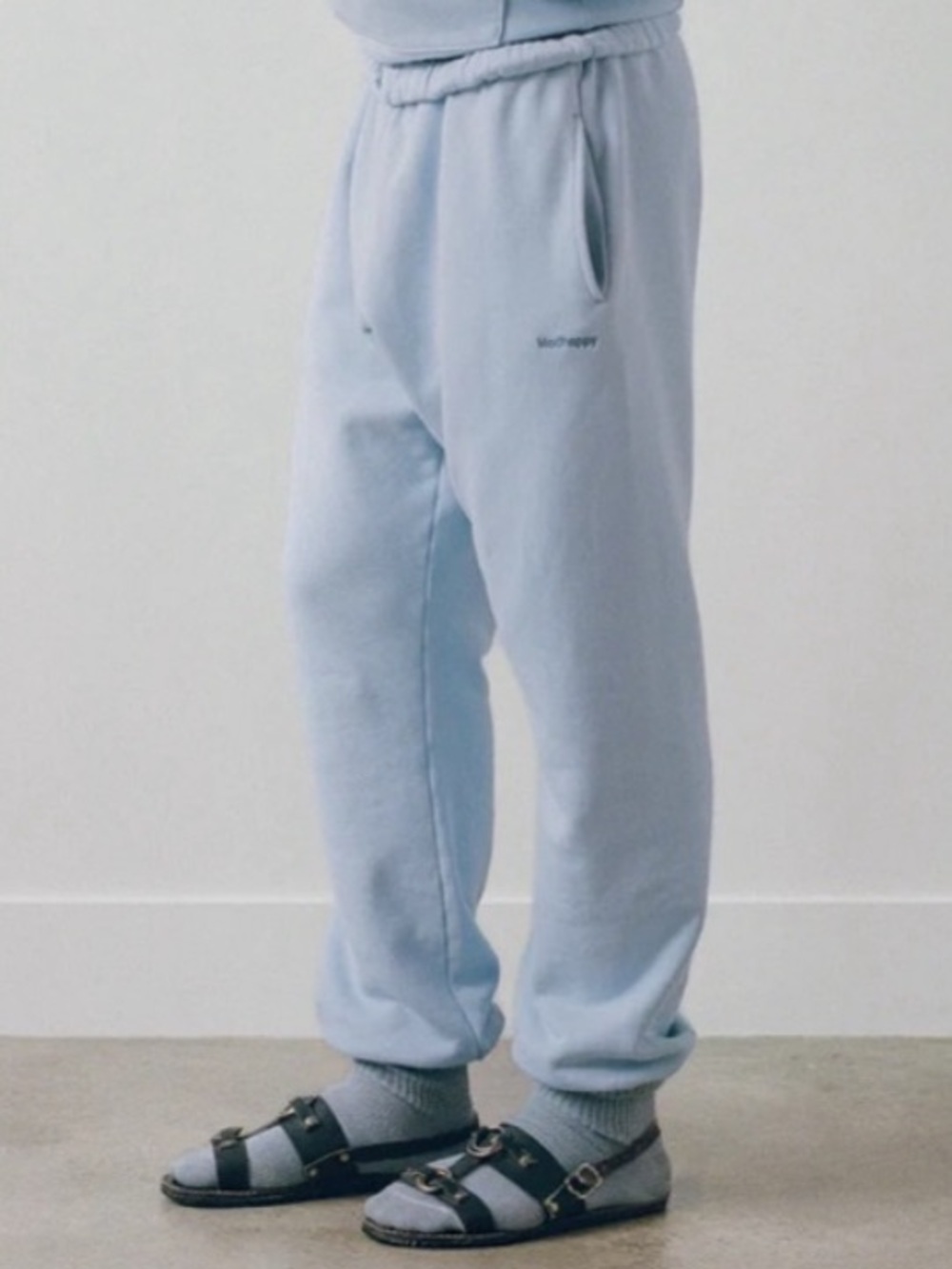 Madhappy Fleece Sweatpants In Soft Blue Size XS